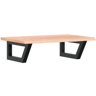 vidaXL Vidaxl - Estante De Lavabo De Pared De Acero Y Madera Maciza De Roble