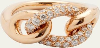 POMELLATO Catene 18K Rose Gold Diamond Ring