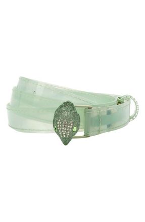 Kurt Geiger Crystal Eagle Buckle Belt in Seafoam at Nordstrom, Size X-Large