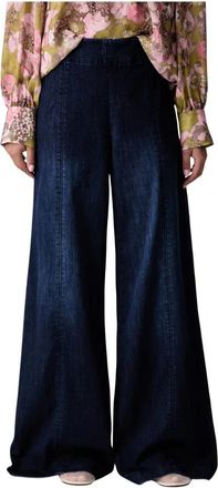 Joseph Ribkoff Wide Jeans - Dames - Loose Fit Jeans - Blauw - 2XL - Jeans
