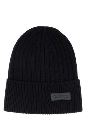 Gucci Black Logo Beanies Hat