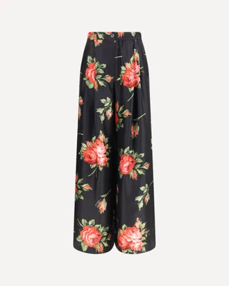 Dolce & Gabbana Pantaloni ampi stampa bouquet rose Woman 44