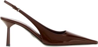 Prada Brown Slingback Pumps