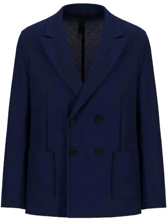 Harris Wharf London Blazer met dubbele rij knopen - Blauw