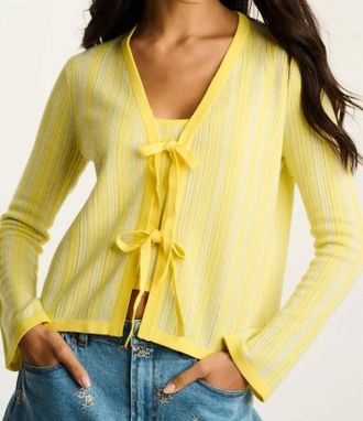 Lisa Todd Sun Kissed Cardigan In Butter Combo