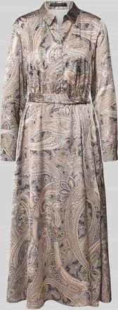 Betty Barclay Midikleid mit V-Ausschnitt in Hellgrau, Größe 36