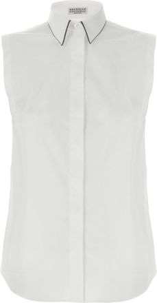 Brunello Cucinelli White Monile Shirt
