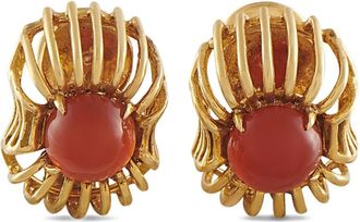 David Webb Orecchini Cornelian - Oro
