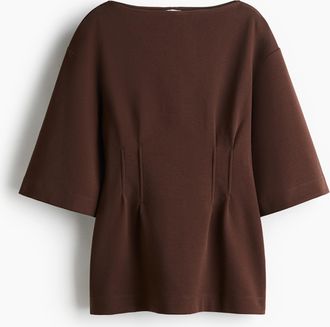 H&M Tailliertes Shirt - Brown