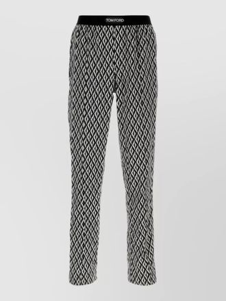 Tom Ford satin stretch pyjama trousers straight leg pattern