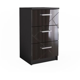 Vicco Comodini camera da letto Irma, Nero, 37.6 x 66 cm Vicco