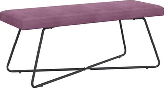 vidaXL Banco Morado 110 X 40 X 45 Cm Terciopelo Vidaxl