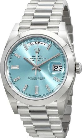 Rolex Pre-owned Rolex Day-Date 40 Ice Blue Dial Mens Watch 228206IBLDP