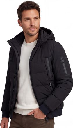 HUGO BOSS Winterjas Boss Green zwart puffer met capuchon