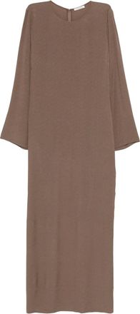 By Malene Birger Kallas maxi-jurk met lange mouwen - Bruin