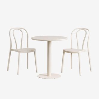 Sklum Set De Mesa Redonda &Oslash;70 Cm Y 2 Sillas De Jard&iacute;n Mizzi Sklum