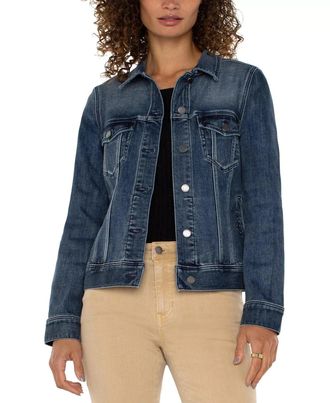 Liverpool L.A. Trucker Jacket Womens Blue Denim Stretch GBO3914