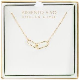 Argento Vivo Rope Interlock Pendant Necklace in Gold at Nordstrom Rack