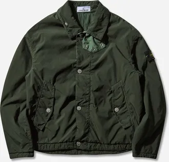 Stone Island Men s Light Compact Touch Poly-TC Coach Jacket Juniper