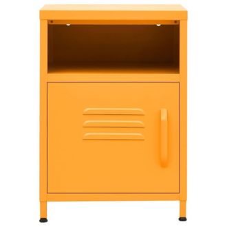 Berkfield Home Nightstands 2 pcs Mustard Yellow 35x35x51 cm Steel | Size: 35 x 35 x 51 cm