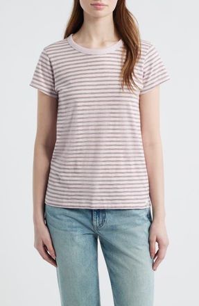 Rag & Bone The Slub Stripe T-Shirt in Lavander at Nordstrom, Size X-Large