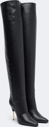 Valentino Garavani VLogo leather over-the-knee boots