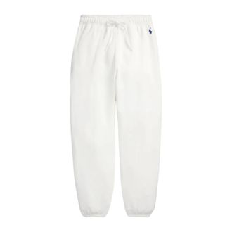 Polo Ralph Lauren Fleece Joggingbroek met Trekkoord - Dames - Broeken - Wit - Maat: 2XS Fleece