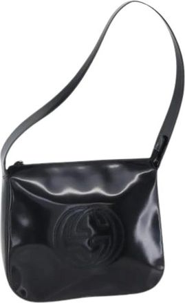 Gucci Pre-owned Shoulder Bags, female, Black, Size: ONE SIZE Pre-owned Coated Canvas Shoulder Bag