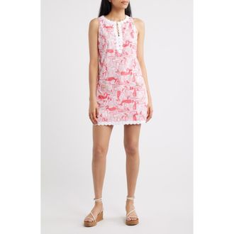 Lilly Pulitzer Romey Sleeveless Romper in Paradise Punch Thar She Blows at Nordstrom, Size 10