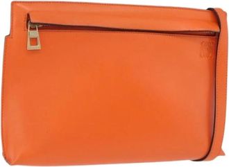 Loewe Pre-owned Shoulder Bag - Dames - Vintage Schoudertas - Oranje - ONE Size - Leer - Vintage