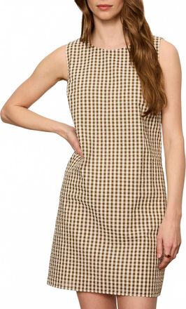 Sanctuary Way To Be Mini Shift Dress In Timber/collagen Gingham