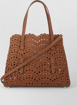 Alaia mina 25 tote bag nubuck leather