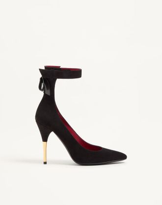 Valentino Garavani D&eacute;collet&eacute; Fatale In Camoscio 105mm Donna NERO 35.5