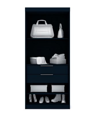 Manhattan Comfort Set Of 3 Mulberry Sectional Corner Closets