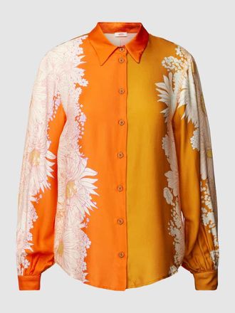Oilily Bluse mit floralem Print Modell BAIN in Orange, Gr&ouml;&szlig;e 34