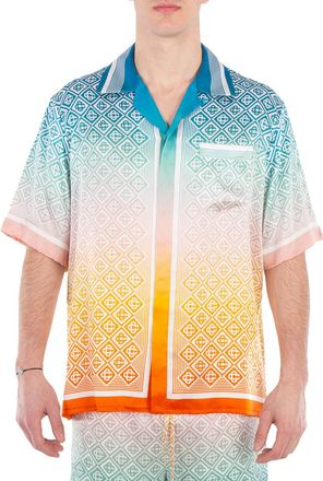Casablanca Diamond Monogram Degrade Silk Shirt