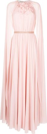 Sachin & Babi Belladonna cape gown - women - Polyester - 16 - Pink