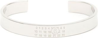 Maison Margiela Numeric engraved cuff bracelet - unisex - Brass - 2 - Silver
