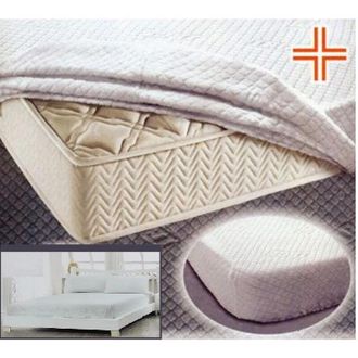 Trade Shop Trade Shop - Coprimaterasso 1 Piazza Spugna Jersey Estendibile Con Disegno Jacquard 90x200cm