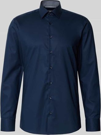 Eterna Regular Fit Freizeithemd mit Kentkragen Modell Kent in Marine, Größe 38