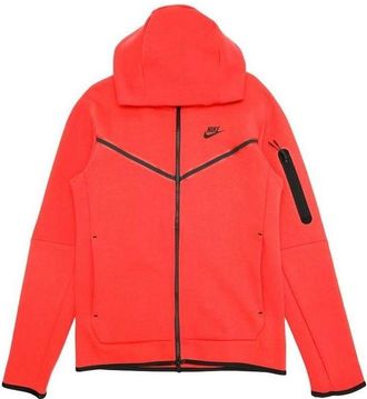 Nike Tech Fleece Full Zip Up Hoodie Lobster Red CU4489-606