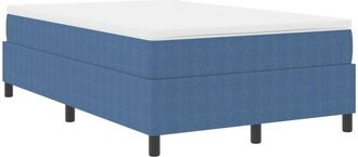 vidaXL Box Spring Bed Blue 120 x 200 cm Corduroy fabric Vidaxl