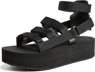 Teva Womens Flatform Mevia Black, UK 4