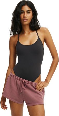 Cotton On Womens Active Ultra Soft High Side Bodysuit in Black at Nordstrom, Size Xx-Small