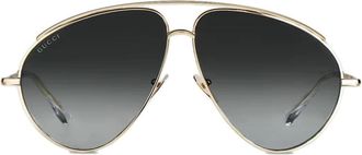 Gucci Sunglasses, unisex, Yellow, Size: ONE SIZE Aviator Sunglasses