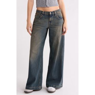 PacSun Sloane Ultra Baggy Del Mar Wide Leg Jeans in Dark Indigo at Nordstrom Rack, Size 25