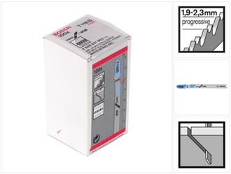 Bosch Hoja De Sierra De Calar T 118b Basic Para Metal L.92mm Con Paso De Dientes 1.9-2.3mm Hss Paquete De 100
