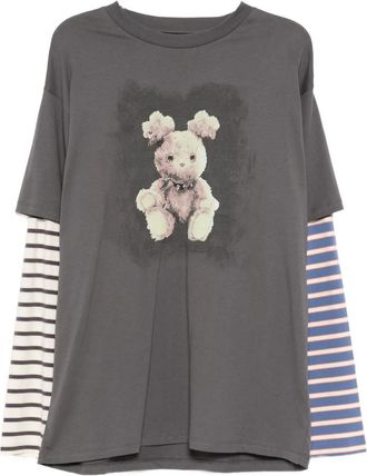 Mini Cream T-shirt con grafica - Grigio