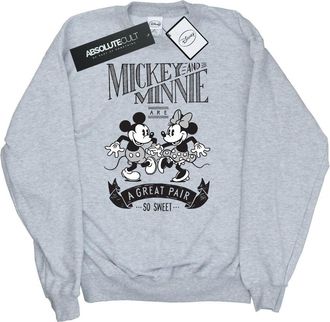 Disney Dames/Dames Mickey en Minnie Mouse Groot Paar Sweatshirt (Heide Grijs)