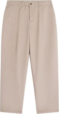 Maison Kitsun&eacute; Straight Trousers, male, Beige, Size: L Straight Trousers